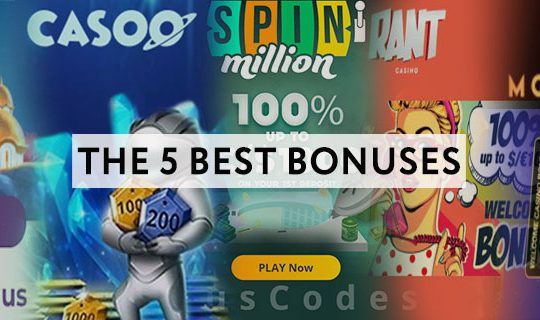 5 best bonuses at Casino without license