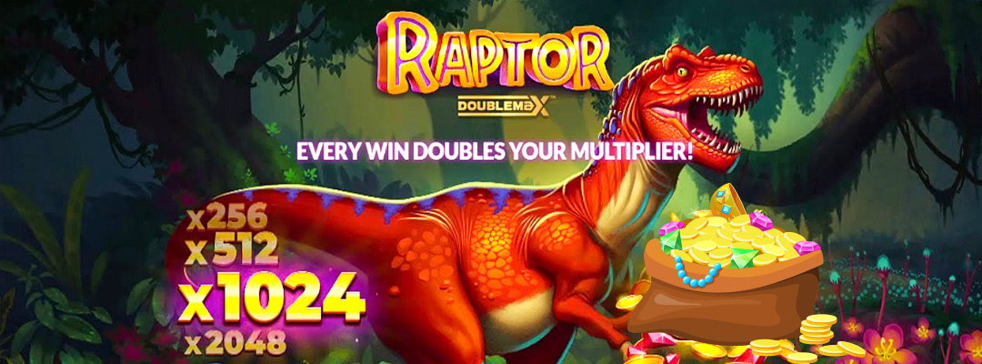 x2048 Bonuses at Raptor Casino banner