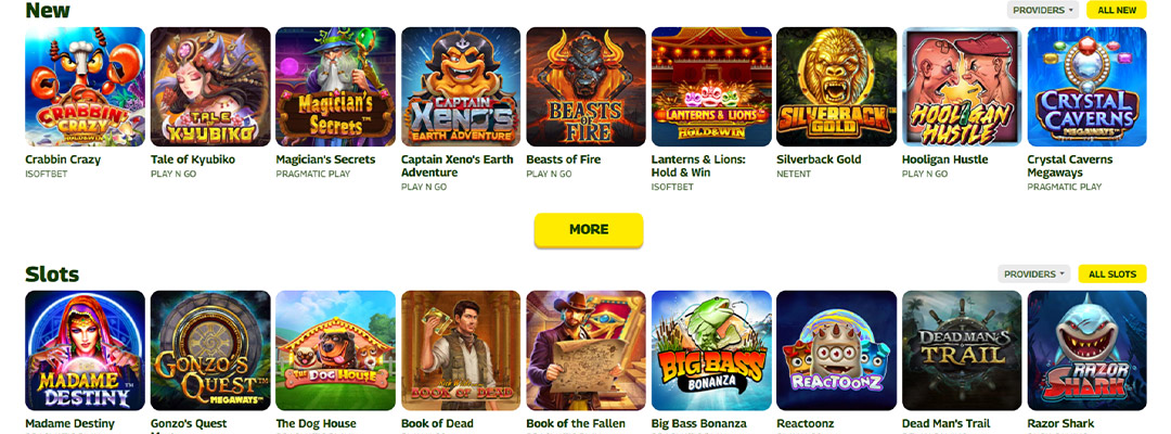 InstaWin-Casino Game page banner