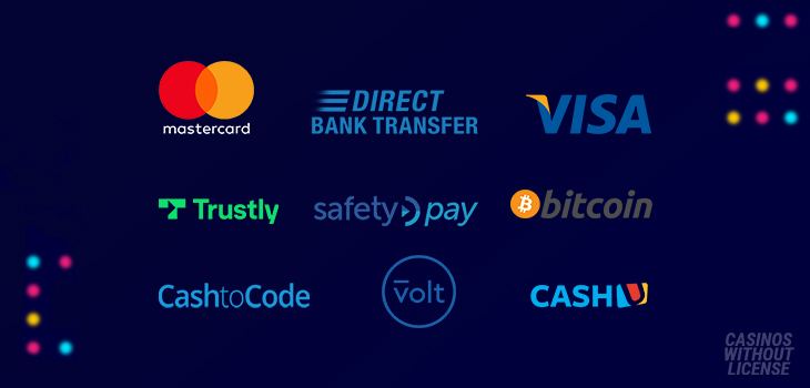 Banking options at Coolcasino