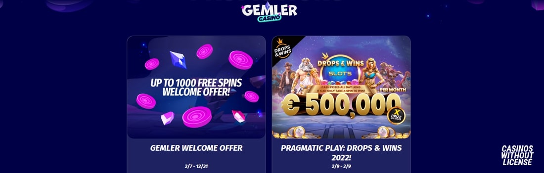Gemler casino offers