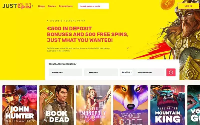 Justspin Online Casino