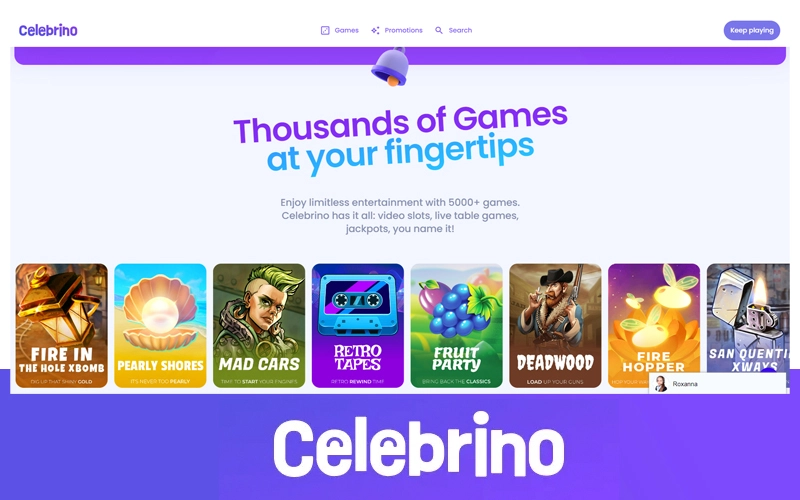 Celebrino casino games