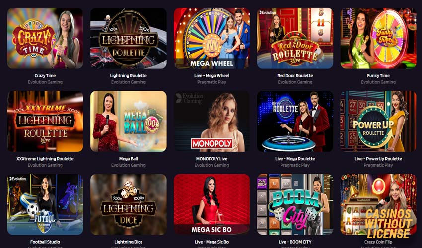 game shows on reddice casino 