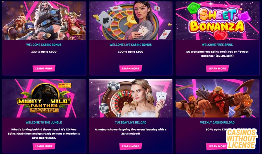 Bonuses at Slots Hammer