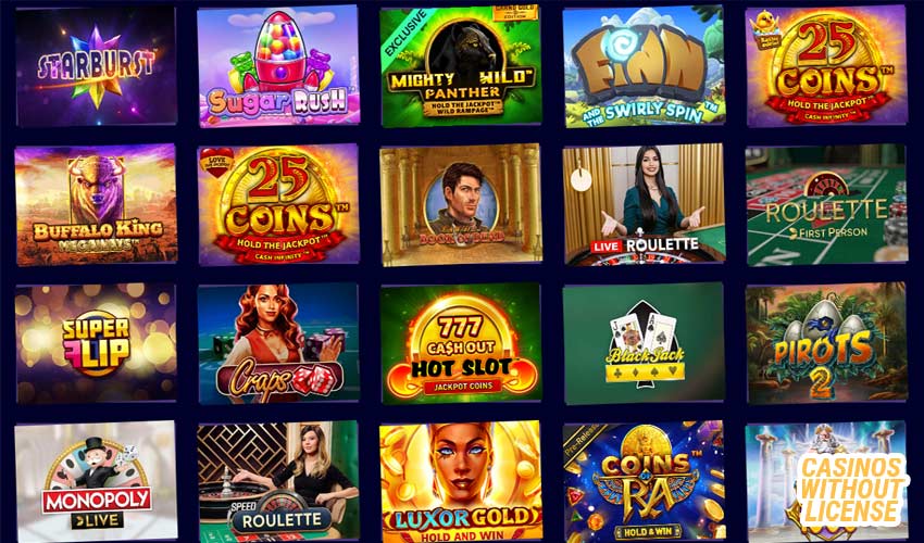 Games at Slots Hammer