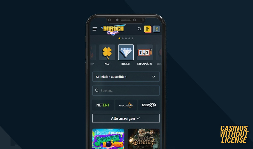 mobile gaming at snatch casino 