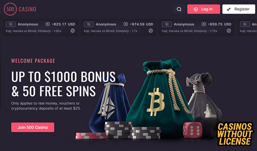 bonuses at 500 casino 