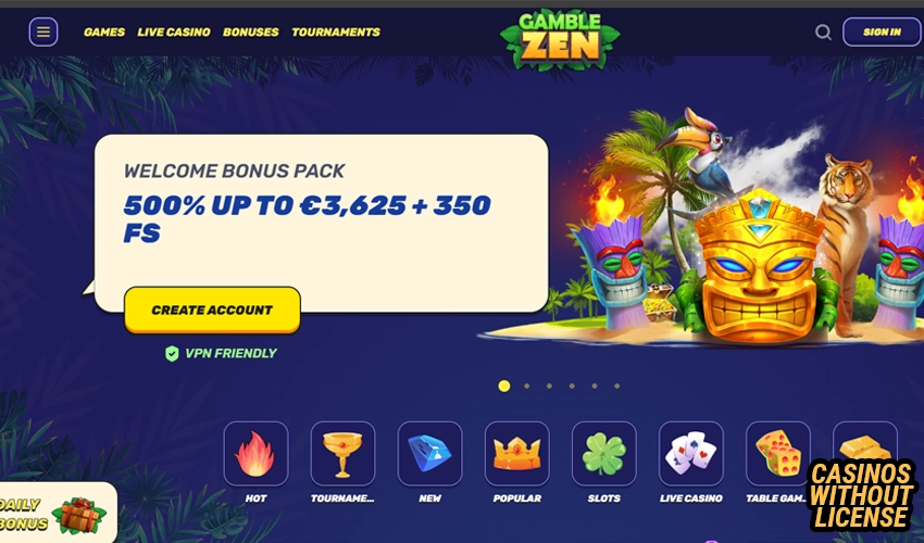 bonuses at gamblezen