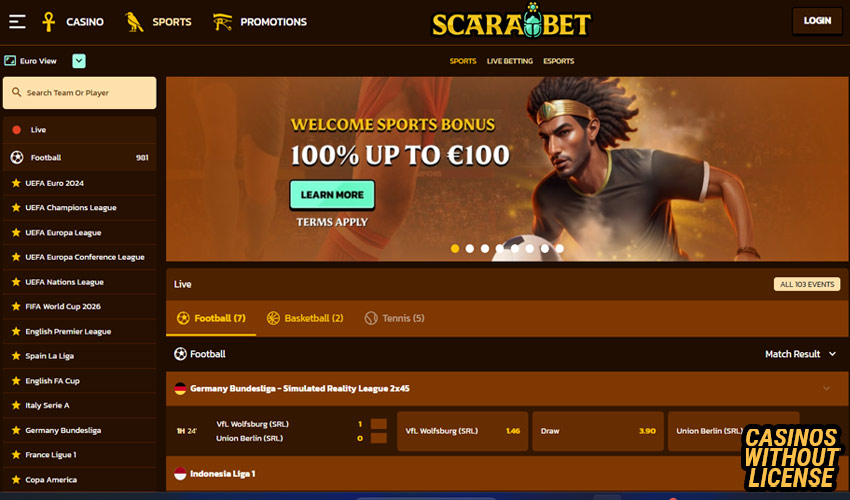 sportsbetting at scarabet casino