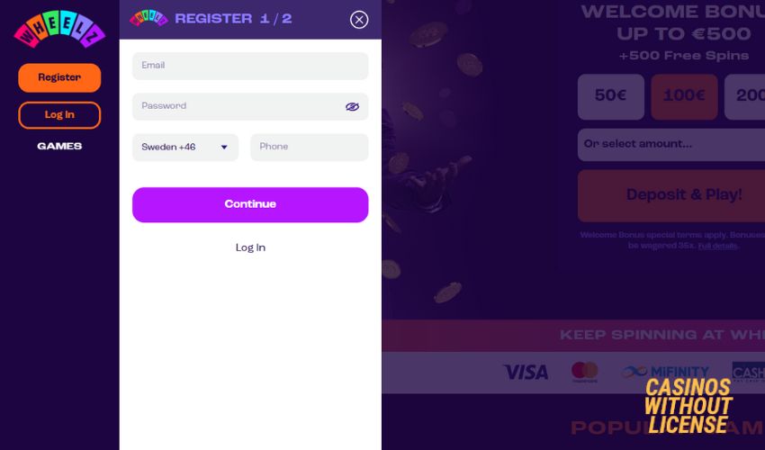 How to Register Your Account at Wheelz Casino