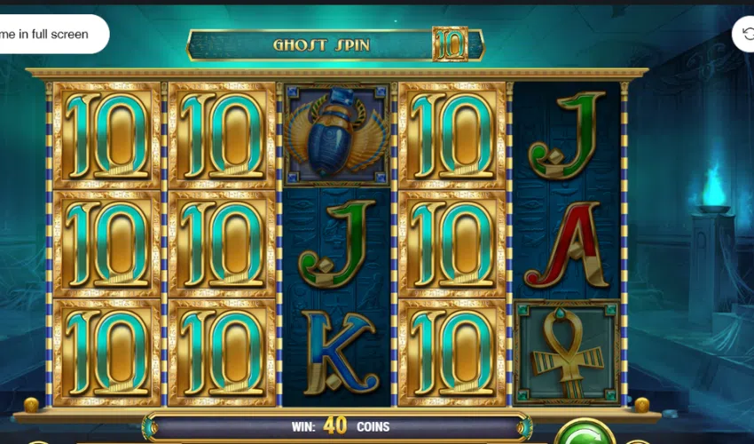 Screenshot of real money Ghost of Dead Slot gameplay at Spinzen