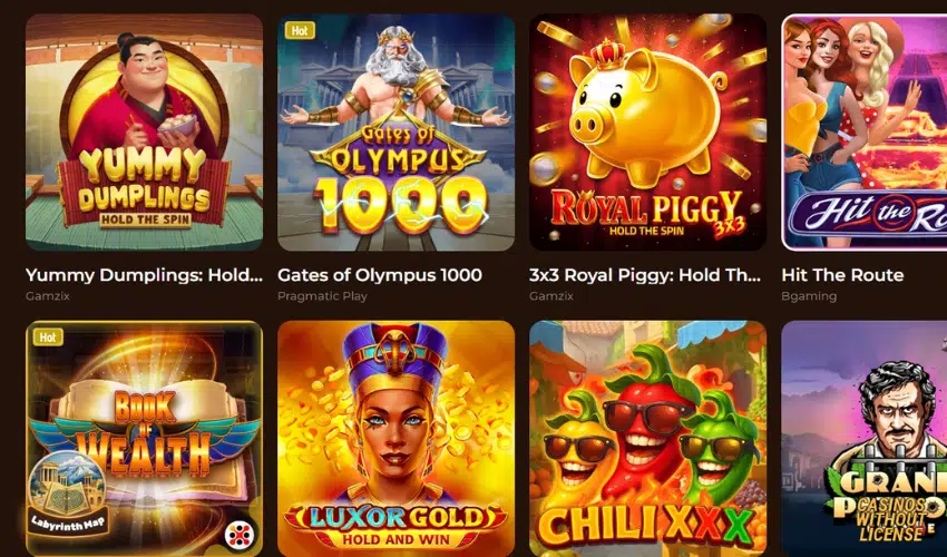 Review of Featured slots at Mino Casino