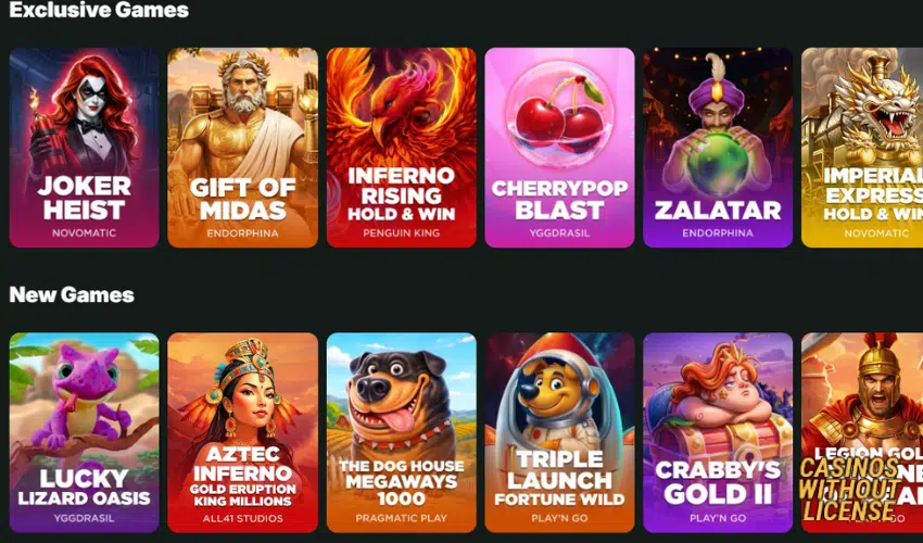 Casino Games at SpinStag